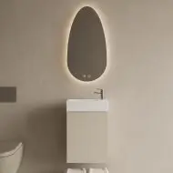 Toiletmeubel Set BWS Riga Kasjmier 40 cm Fontein Glans Wit bij Tegeldepot