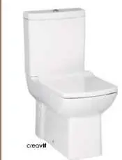 Toiletpot staand Lara inclusief reservoir, toiletbril,spoelmechanisme, en bidetsproeier bij Sanitairknaller