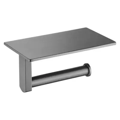 Toiletrolhouder 18 cm gun metal bij Voordelig Design Sanitair