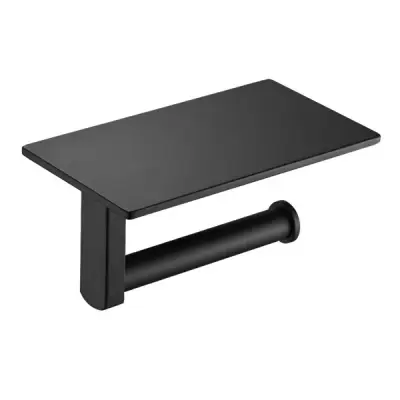 Toiletrolhouder 18 cm mat zwart bij Voordelig Design Sanitair