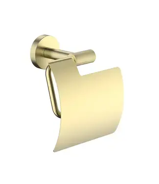 Toiletrolhouder met klep Grip Geborsteld Goud (PVD-gecoat) bij Sani4Comfort