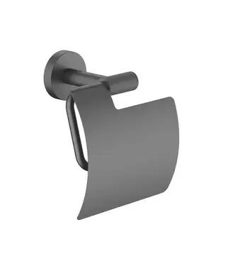 Toiletrolhouder met klep Grip Gunmetal (PVD-gecoat) bij Sani4Comfort