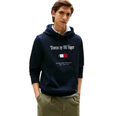 TOMMY HILFIGER Heren Hoodie MW0MW42735 bij Van Uffelen Mode