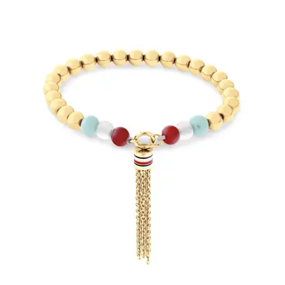 Tommy Hilfiger Roestvrij Staal Goudkleurige Dames Kralenarmband TJ2781042 bij Brandfield