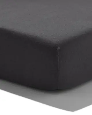 topper hoeslaken 160x200cm jersey donkergrijs bij HEMA