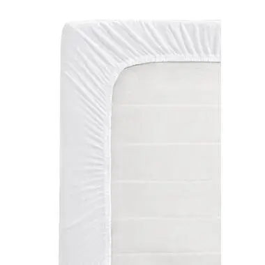 Topper hoeslaken - jersey - wit - 180x200/220 cm bij Leen Bakker