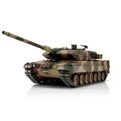 Torro 1/16 RC Leopard 2A6 camo BB in luxe houten krat bij TopRC