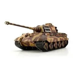 Torro Pro-Edition RC Tank 1/16 Königstiger camo 1944 Eastern Front BB + Rook in luxe houten krat bij TopRC