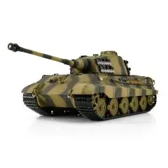 Torro Pro-Edition RC Tank 1/16 Königstiger camo BB + rook luxe houten krat bij TopRC