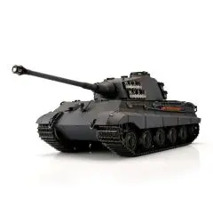 Torro Pro-Edition RC Tank 1/16 Königstiger grijs IR + Rook in luxe houten krat bij TopRC