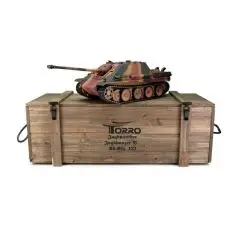 Torro RC Tank Pro 1/16 Jagdpanther camo IR in luxe houten krat bij TopRC