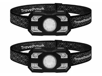 Travelhawk oplaadbare hoofdlamp - Set van 2 bij Obelink