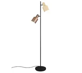Trio Leuchten Vloerlamp Agudo 2 lichts H 161 cm zwart bij Lamponline