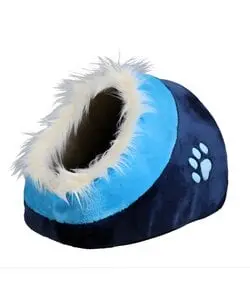 Trixie kattenmand iglo Minou donkerblauw/blauw (41x35x26 cm) bij Ecodiervoeding