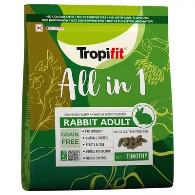 Tropifit All in 1 Rabbit Adult 1,75 kg bij Zooplus