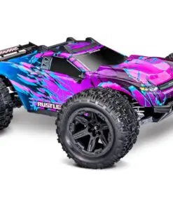 TRX67464-4-PRPL Traxxas Rustler 4X4 HD VX3 Brushless, Purple bij RCSpeedshop