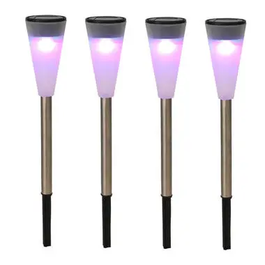 Tuinverlichting prikspot - LED - gekleurd - RVS - 36 cm bij Leen Bakker