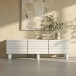 Tv-meubel met grote ribbels bij LUMZ