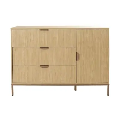 TWF Commode 3 Lades / 1 Deur - Java bij Baby-Dump