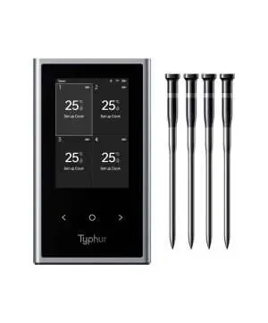 Typhur Sync Quad | Draadloze BBQ Thermometer bij Rookplankje.nl