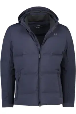 UBR winterjas donkerblauw effen rits normale fit bij Schulte Herenmode