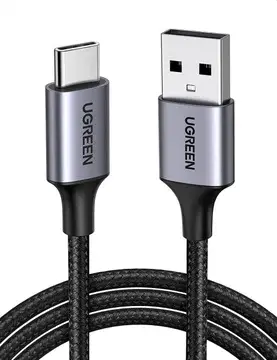 UGREEN Gevlochten USB-A naar USB-C Kabel 3A Fast Charge 1 Meter Zwart bij GSMpunt