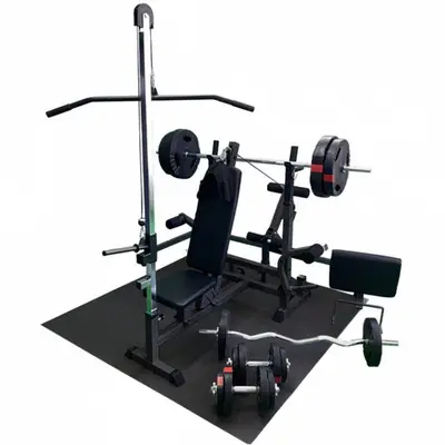 Universele Halterbank zwart Complete Set gripper kunststof bij Gorilla Sports