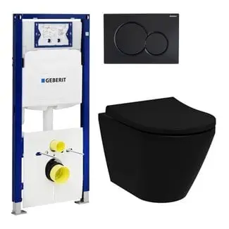 UP320 met VitrA hangtoilet zwart bij Sanitear