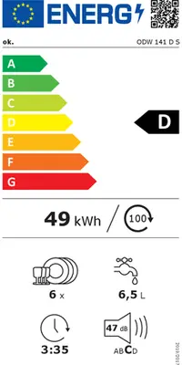 Vaatwasser OK ODW141D bij Witgoed Service C.C.