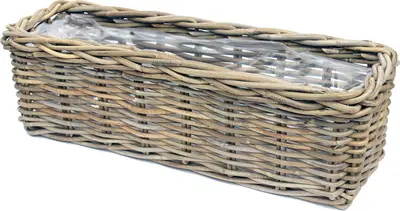 Van der Leeden plantenbak grijs 60 x 23 x 20 cm bij Intratuin