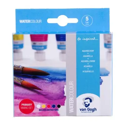 Van Gogh Aquarelverf Primaire Mengset 5 x 10 ml tubes bij Verfze