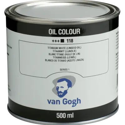 Van Gogh Olieverf 118 Titaanwit (Lijnolie) 500 ml bij Verfze