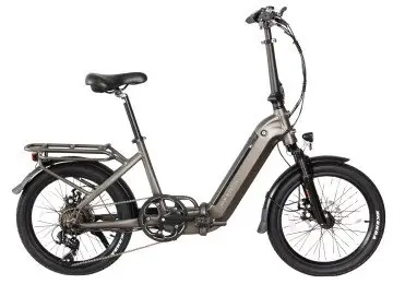 Van Rixtel Travel Intube - Metallic Grey - elektrische vouwfiets bij Fietsoptimaal