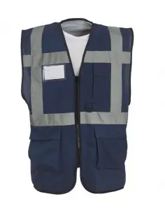 Veiligheidshesje met rits marineblauw bij ESV Shop