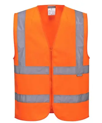 Veiligheidshesje met rits oranje bij Wear2work