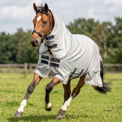 Velder Horsewear Premium Vliegendeken Pearl Grey bij Agradi
