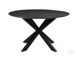Vergadertafel Harper spinpoot 130cm rond - zwart bij Office-Deals