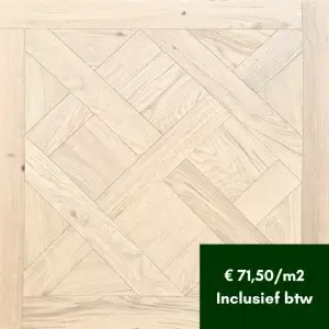 Versailles eiken parket vloer 80×80 cm – Onbehandeld bij Fairwood