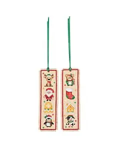 Vervaco borduurpakket boekenleggers kleine kerst wonderen 2st. PN-0234303 telpatroon bij C.R. Couture