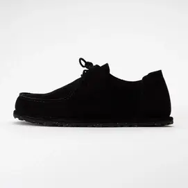 Veterschoen Birkenstock Men Utti Lace Suede Leather Black Regular bij Sneaker District