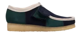 Veterschoen Clarks Originals Men Wallabee Blue/Green Stripe bij Sneaker District