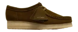 Veterschoen Clarks Originals Women Wallabee Olive Suede bij Sneaker District