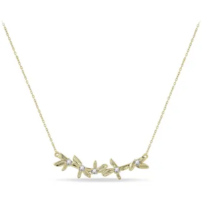 VGN007 Gouden Bloemetjes Ketting 38+4cm bij Juwelier van Dam
