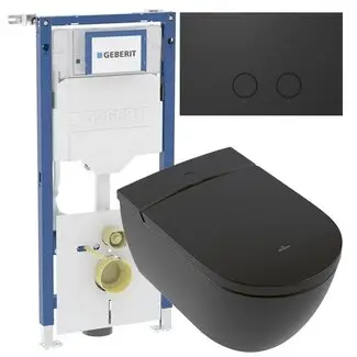 viclean-i200-zwarte-douche-wc-up320-toilet-zwart bij Sanitear