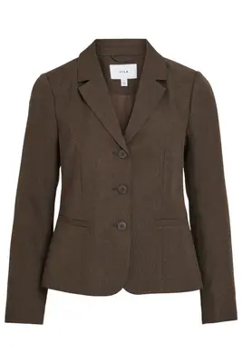 VIDARLING L/S BLAZER/TES 14120587 Black Beauty/Brown bij Sans