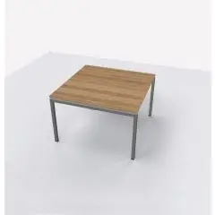 Vierkante vergadertafel 120x120cm bij Kantoormeubelencenter.nl