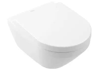 Villeroy & Boch Architectura - Hangtoilet met SoftClosing-zitting, Rimless, TwistFlush, CeramicPlus, alpinewit 4694CLR1 bij Sanitino
