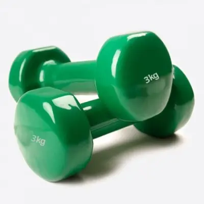 Vinyl dumbbellset (2 x 3 kg) bij Sportbay