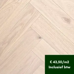 Visgraat eiken vloer Licht Rustiek 12,5×60 cm (14:11/3) – Onbehandeld bij Fairwood