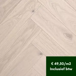Visgraat eiken vloer Rustiek 14×70 cm (15:11/4) – Onbehandeld bij Fairwood